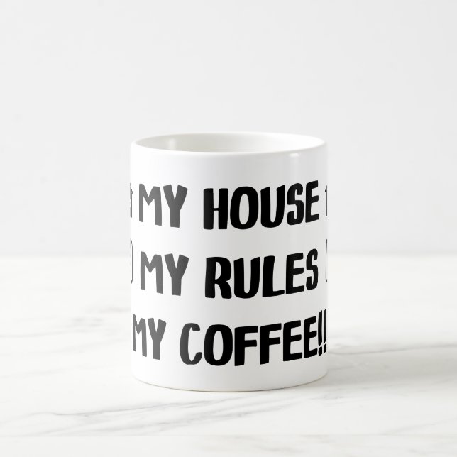 Mitt hus Regler och mitt kaffe Mugg Gift (Center)