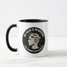 Mitt huvud är ett arkiv Rolig bibliotekarie Mugg