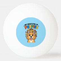 Mitt huvud är fullt av valpar Söt hund Doodle Rol