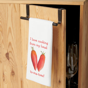Mitt huvud till Morsa-Toes Vegetable Kitchen Towel Kökshandduk