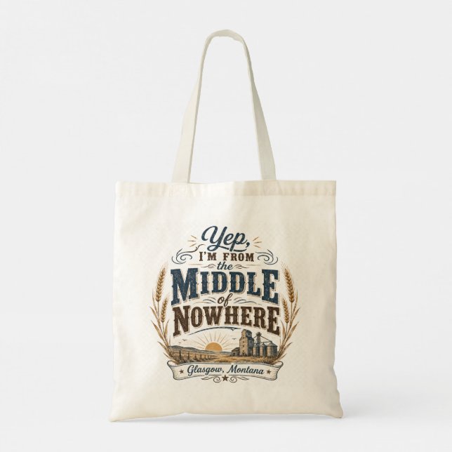 Mitt i ingenstans Glasgow Montana Rustic  Tygkasse (Baksida)