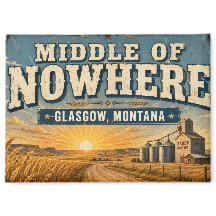 Mitt i ingenting Glasgow Montana Prärien