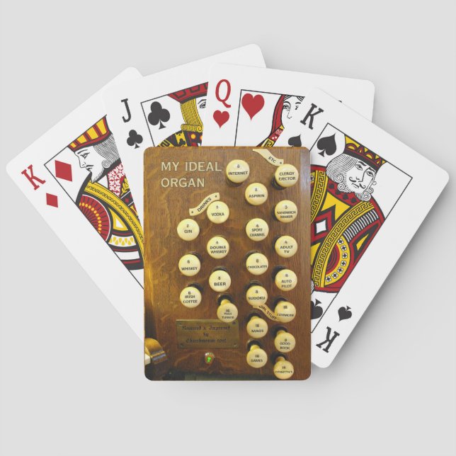 Mitt idealorgan som leker kort spelkort (Baksidan)