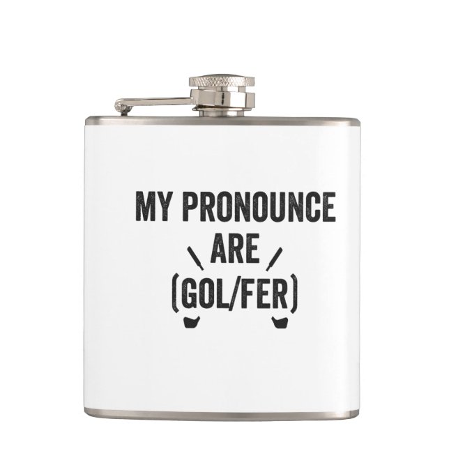 Mitt inlägg är Golfer Funny Golfing Gender Gift Fickplunta (Framsidan)