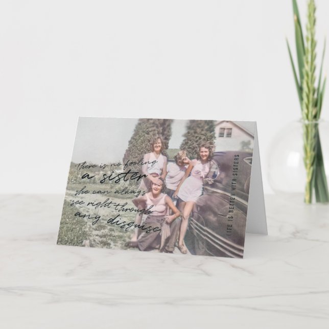 MITT ISTER-gratulationskort Tack Kort (Framsida)