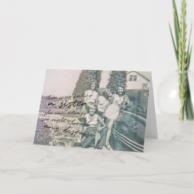 MITT ISTER-gratulationskort Tack Kort (Framsida)