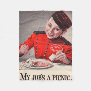 Mitt jobb är en Picnic Fleecefilt