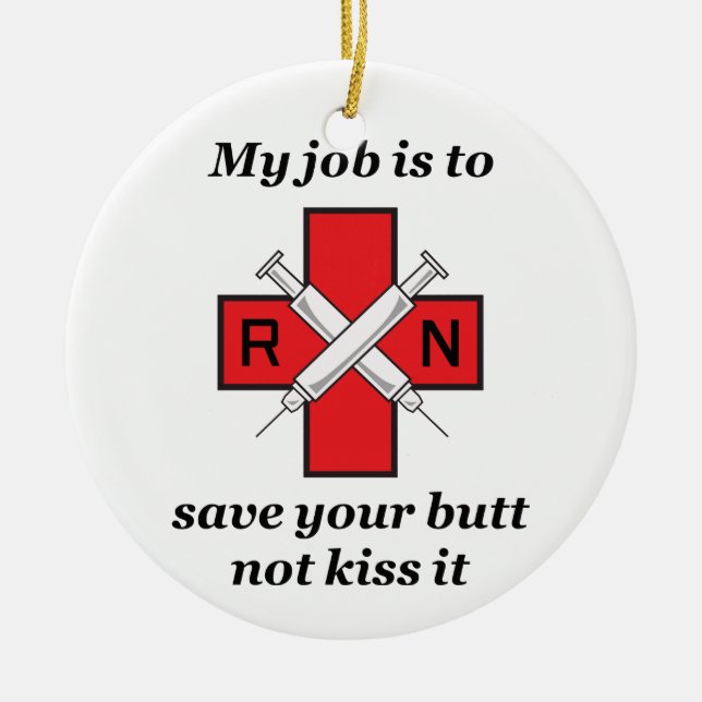 Mitt jobb julgransprydnad keramik (Framsidan)