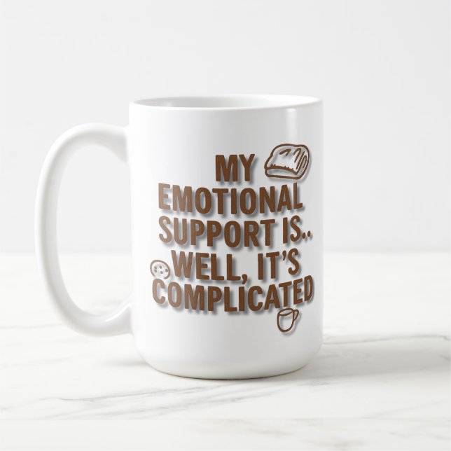 Mitt känslomässiga stöd är… Jo, det är komplicerat Kaffemugg (Vänster)