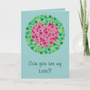 Mitt Kärlek är Färg Blind Valentine Day Card Helgkort