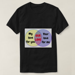 Mitt Kärlek ditt Kärlek vårt par T-Shirt i Kärlek