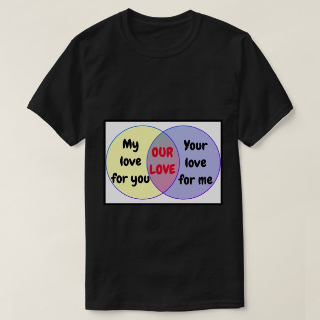 Mitt Kärlek ditt Kärlek vårt par T-Shirt i Kärlek (Design framsida)