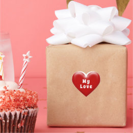 Mitt Kärlek Red Heart Hjärtformat Klistermärke