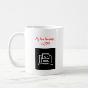 Mitt Kärlek-språk är HTML Kaffemugg