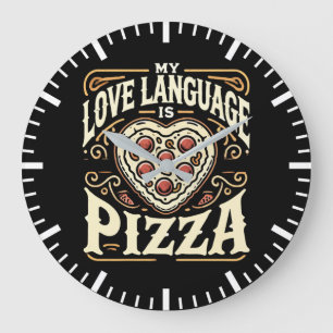 Mitt Kärlek-språk är Pizza - Lusnyj Foodie Valenti Stor Klocka