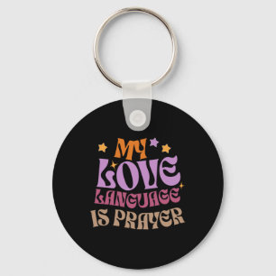 Mitt Kärlek språk är Prayer Christain Jesus Älskar Nyckelring