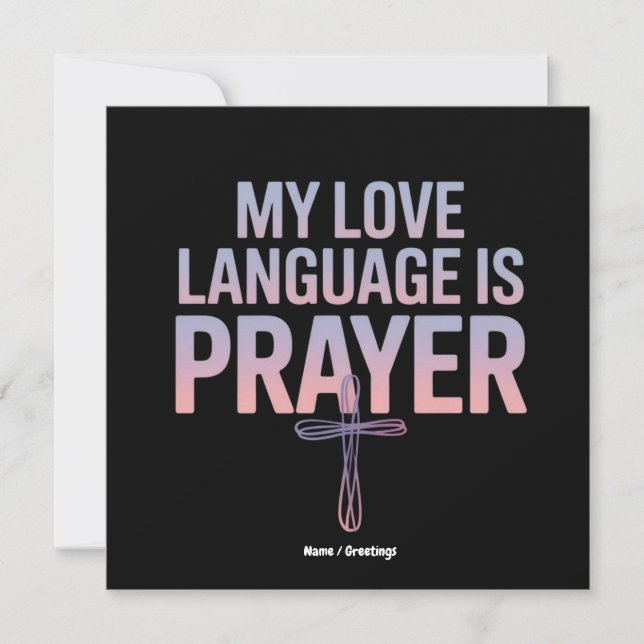 Mitt Kärlek språk är Prayer Jesus Kristus design Inbjudningar (Framsida)