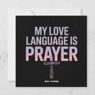 Mitt Kärlek språk är Prayer Jesus Kristus design Inbjudningar