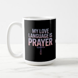 Mitt Kärlek språk är Prayer Jesus Kristus design Kaffemugg