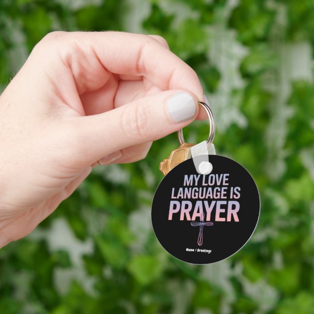 Mitt Kärlek språk är Prayer Jesus Kristus design Nyckelring (Hand)