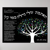 "Mitt Kärlek växer som ett Träd" Ketubah-certifika