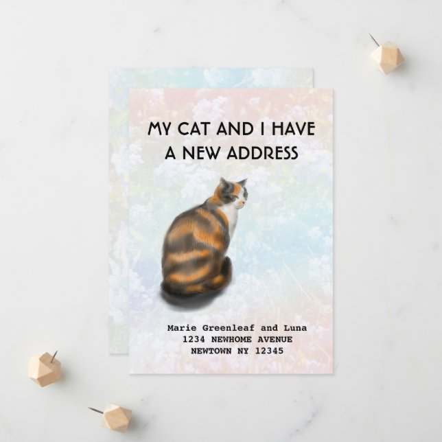 Mitt katt och jag har flyttat Meddelande (Fram/Back In Situ)