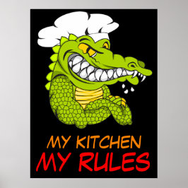 Mitt kök mina regler, Alligator kock, Rolig sport Poster