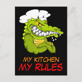 Mitt kök mina regler, Alligator kock, Rolig sport Vykort
