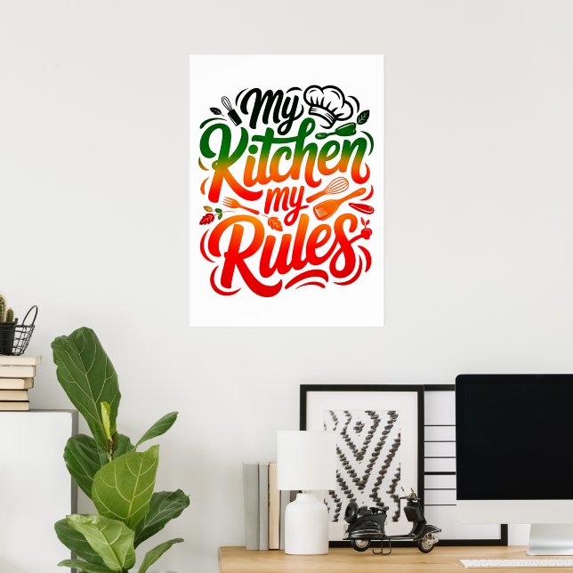 Mitt kök Mina Regler Poster (Hemmakontoret)