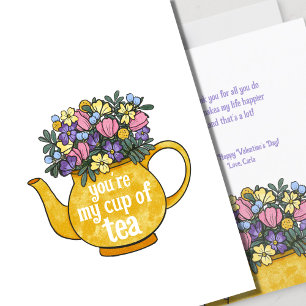 Mitt Kopp i Tea Illustrated Valentine Day Card Kort