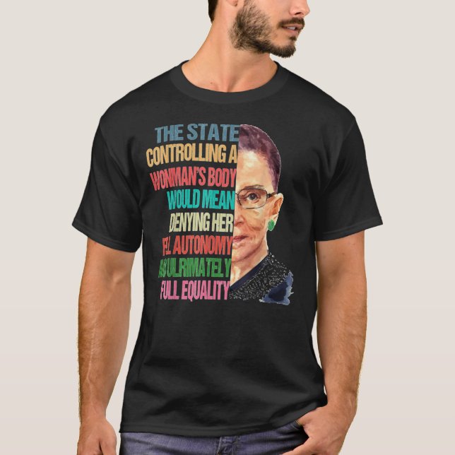 Mitt kropp mitt val Ruth Bader Ginsburg Pro-val F T Shirt (Framsida)
