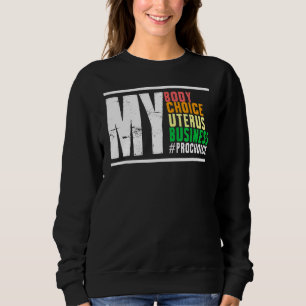 Mitt kroppsval Uterus Business Women Höger Feminis T Shirt