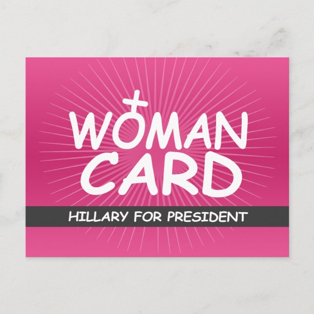Mitt kvinnliga kort - Hillary för president (Framsida)