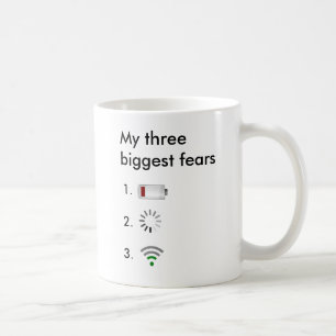 Mitt låga batteri för tre största skräck som kaffemugg