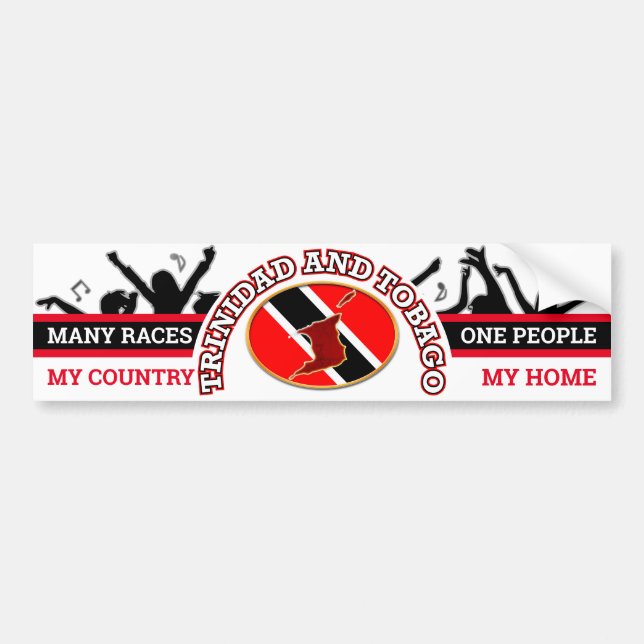 Mitt Land, mitt hem - Trinidad och Tobago Bildekal (Framsidan)