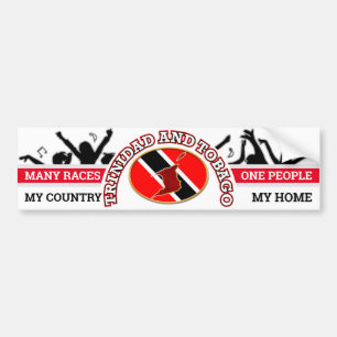 Mitt land, mitt hem - Trinidad och Tobago Bildekal