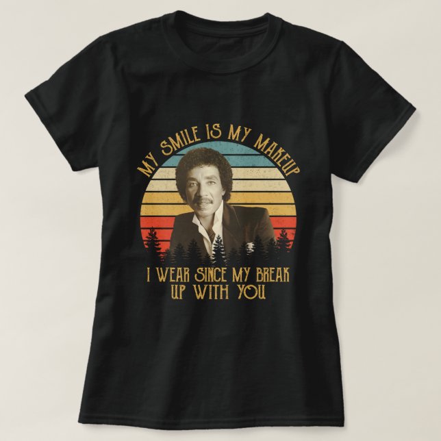 Mitt leende är min smink i bära sedan jag bröt mig t shirt (Design framsida)