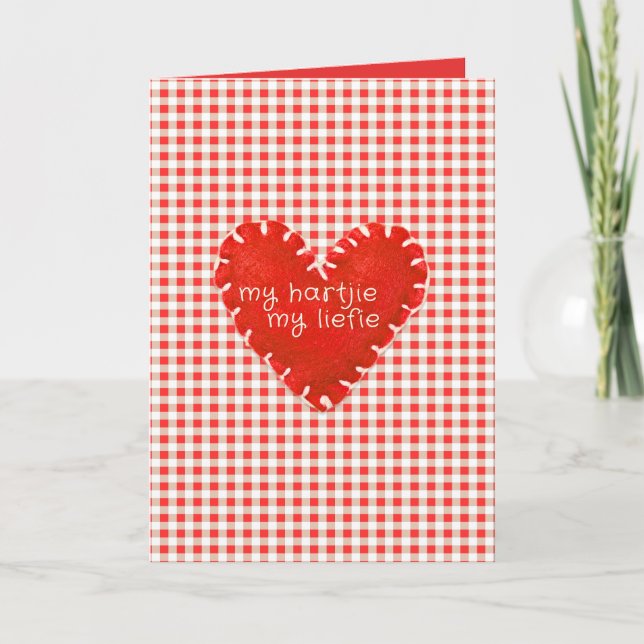 Mitt Liefie-applique-hjärta Kort (Framsida)