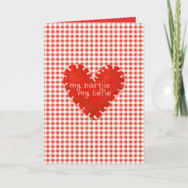 Mitt Liefie-applique-hjärta Kort