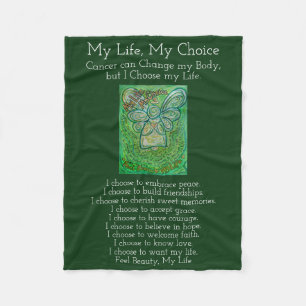 Mitt Life Choice Cancer Dikt Angel Fleece Blanket