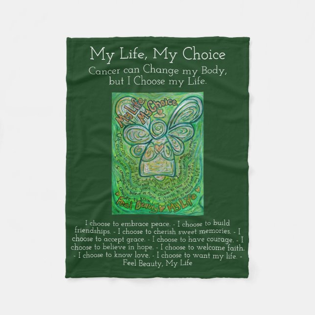 Mitt Life Choice Cancer Dikt Soft Fleece Blanket (Framsidan)