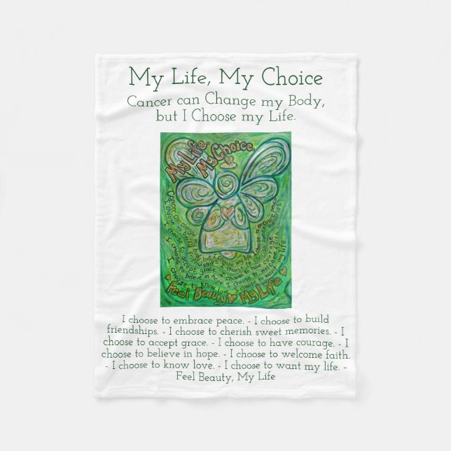 Mitt Life Choice Cancer Dikt Soft Fleece Blankets (Framsidan)
