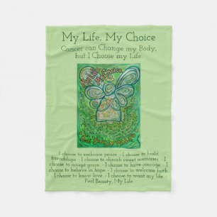 Mitt Life Choice Cancer Dikt Soft Fleece Blankets
