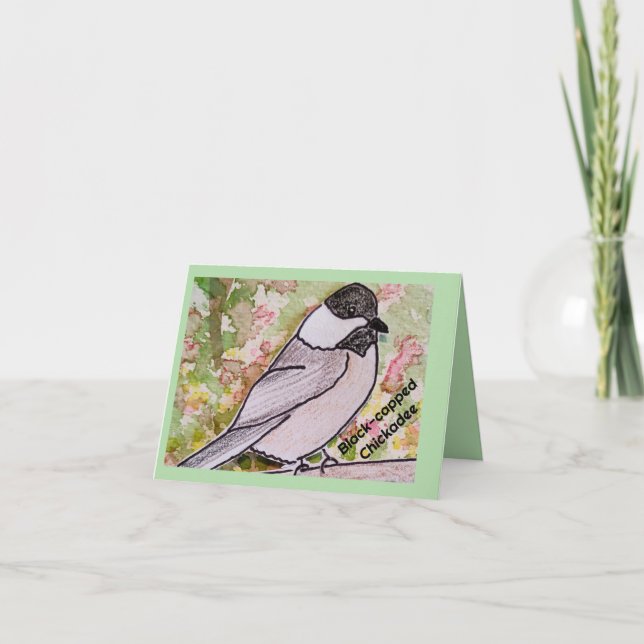 Mitt lilla chickadee Blank Greeting Card Tack Kort (Framsida)