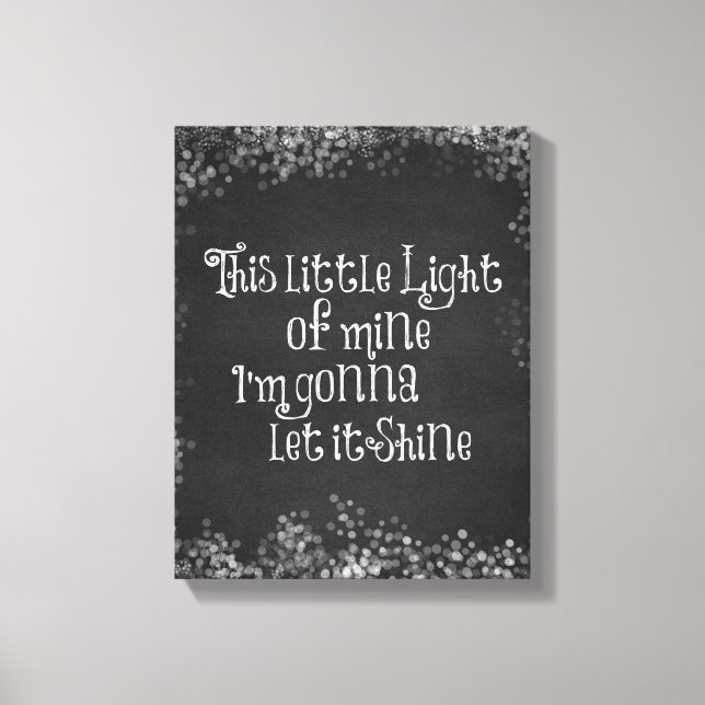 Mitt lilla ljus kommer att låta det skina canvastryck (Framsida)