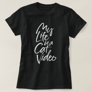Mitt liv är en kattvit filmskrik tee shirt