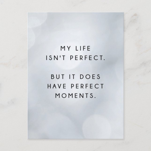 Mitt liv är inte Perfektens inspirationskort Vykort (Framsida)