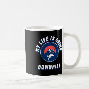 Mitt liv är på väg nedströms snutvinter Snowboa Kaffemugg