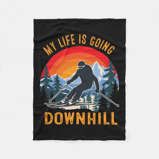 Mitt liv är på väg ner på vintern och snurrar. fleecefilt (Framsidan)