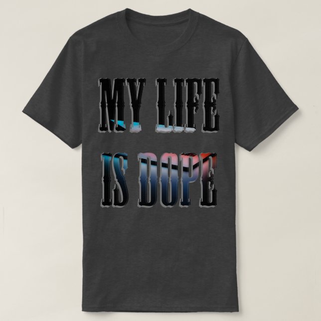 Mitt liv är påhittat t shirt (Design framsida)